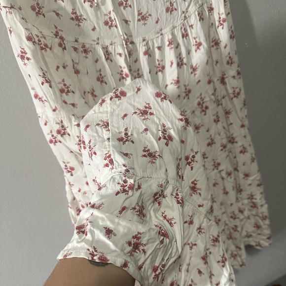 Free People Floral Maxi Skirt - Cream and Red - Picture 6 of 6